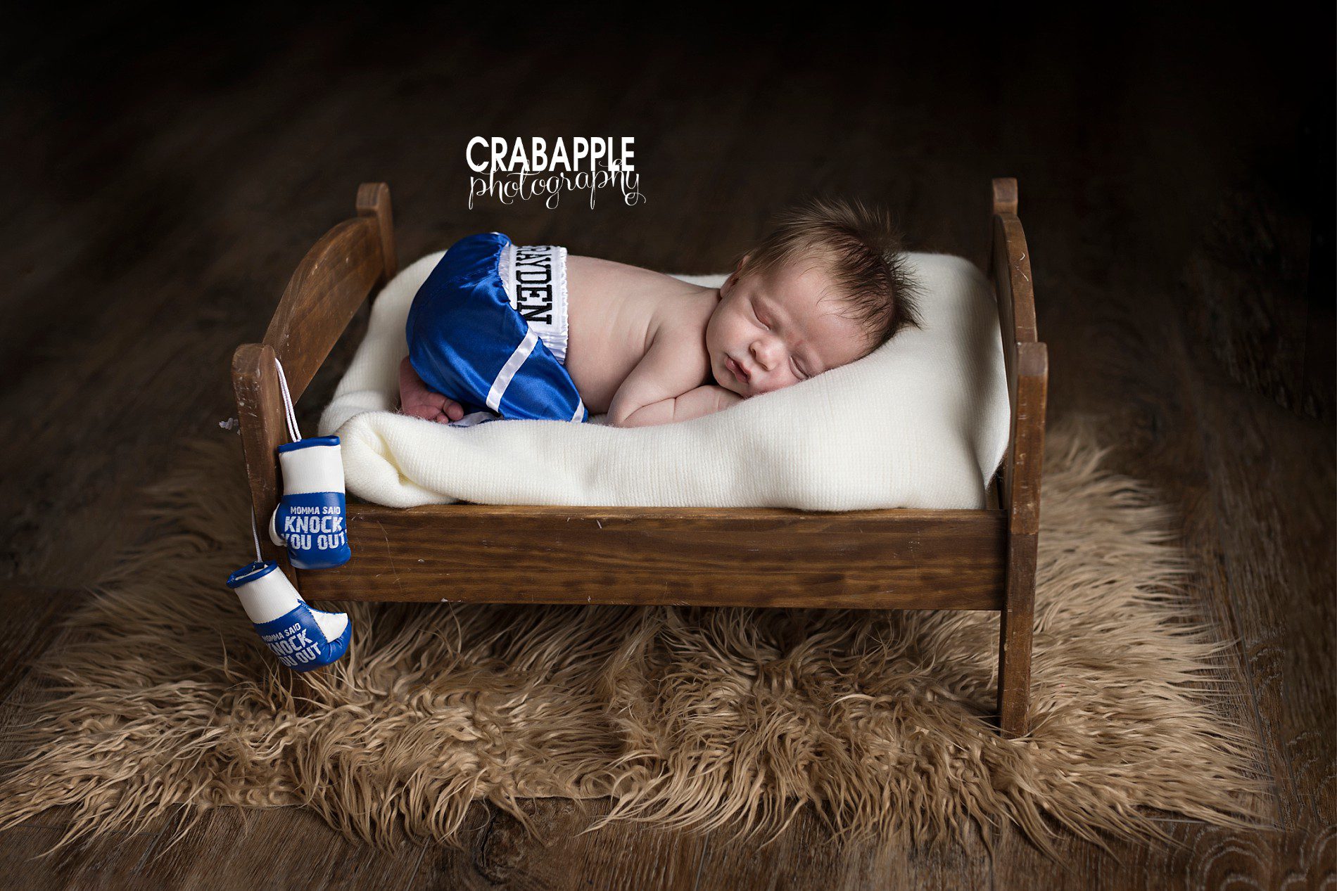 Boxer Themed Newborn Photos Mr B Crabapple Photography