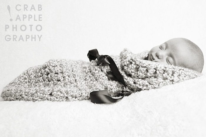 Black and white newborn photos