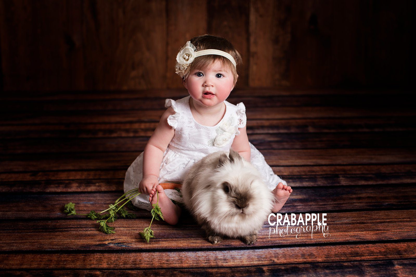 baby photos with Easter bunny