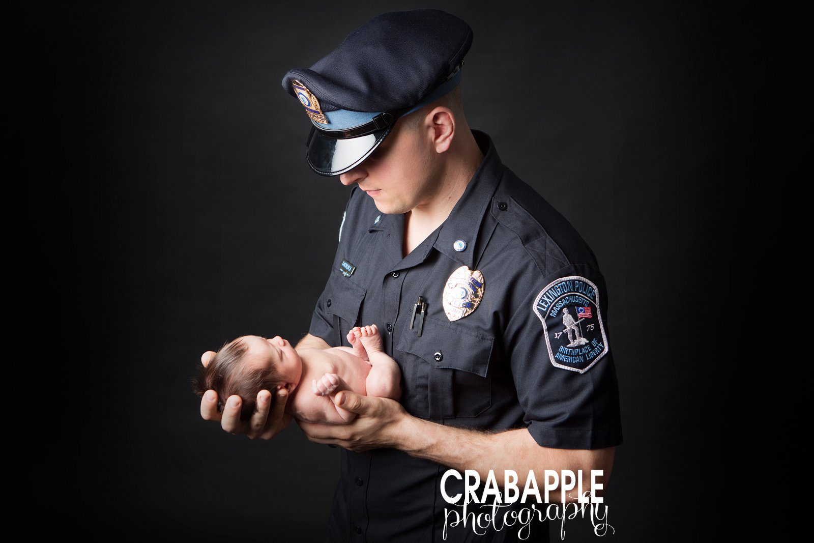 Acton Newborn Photography Police Officer