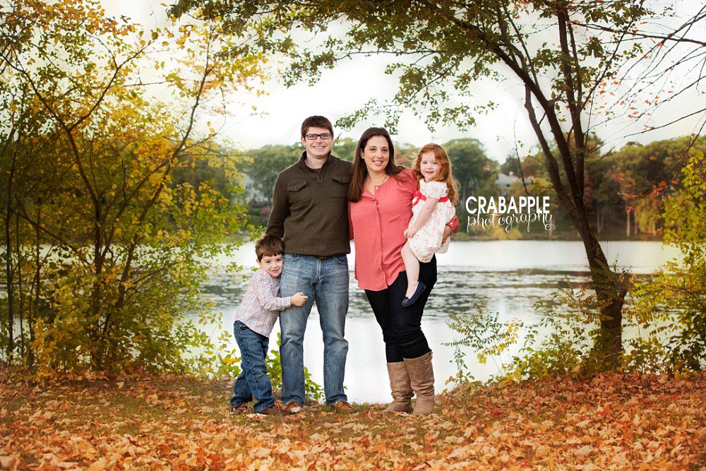 family photographer winchester outdoor fall foliage