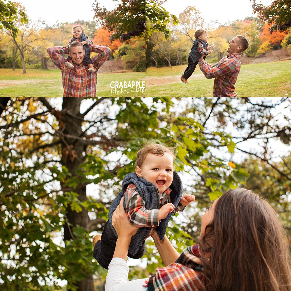 parents and baby family portraits outdoors ma