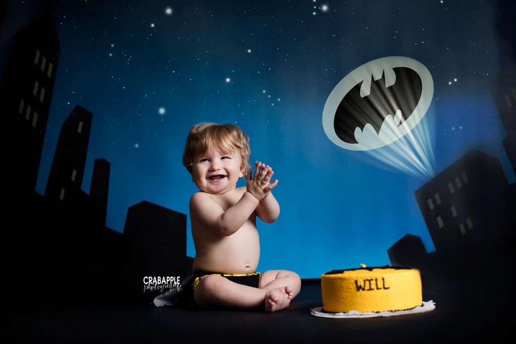 Batman Cake Smash Photo
