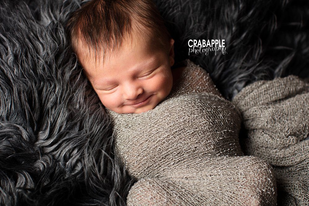 smiling baby portrait