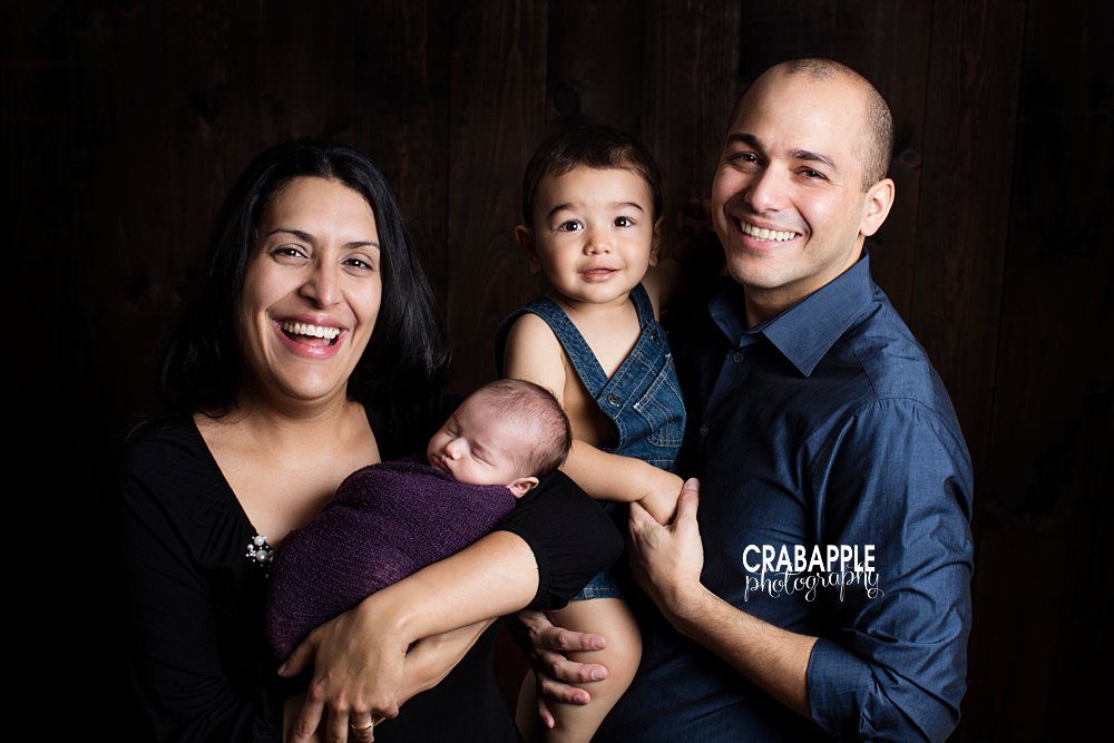 family portraits with newborn burlington ma