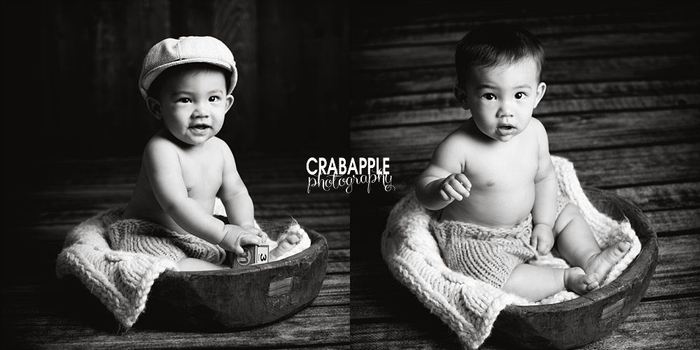 brookline black and white baby photographer