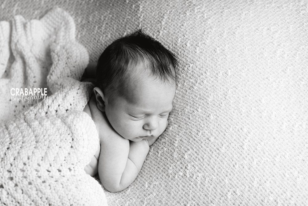 medford black and white new baby photos