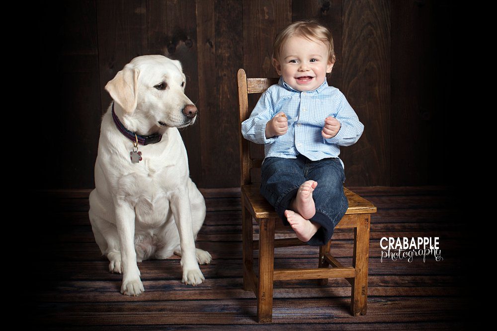 stoneham baby photos with dog