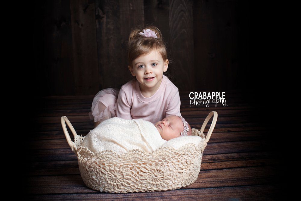boston newborn sibling portraits