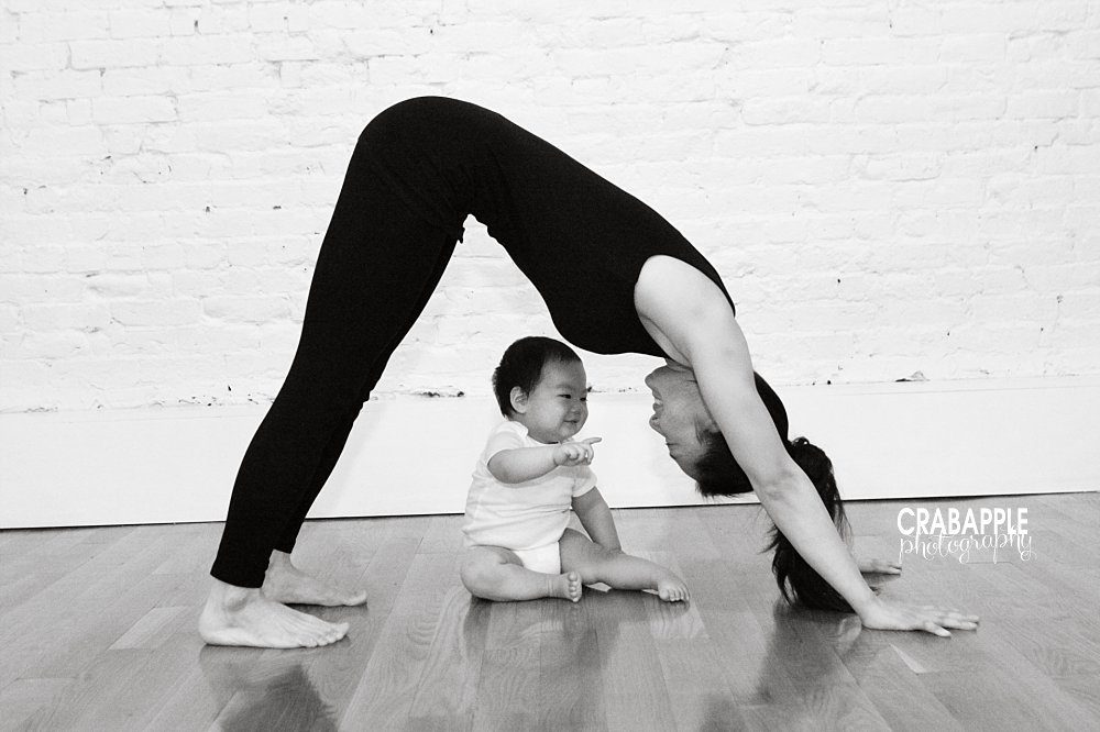 mother and child yoga portrait