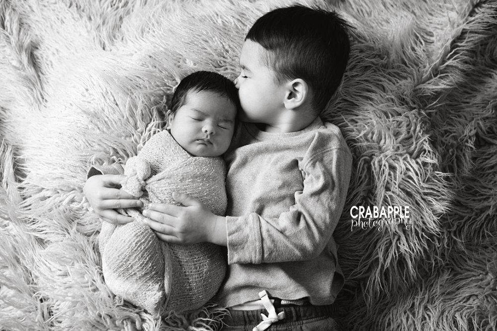black and white newborn photos family belmont ma