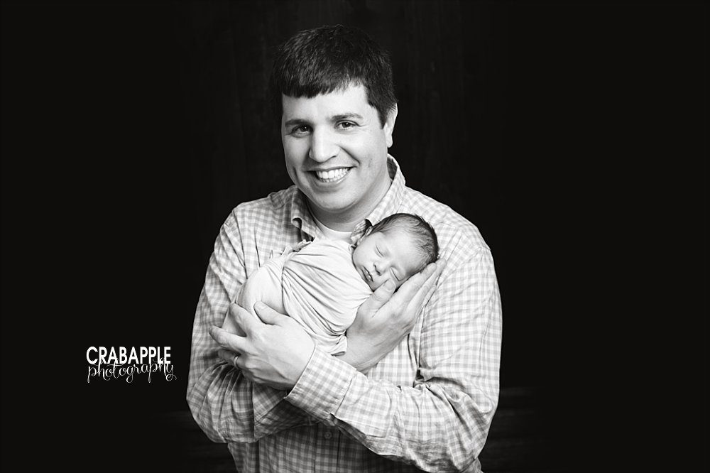 westford newborn and dad photo