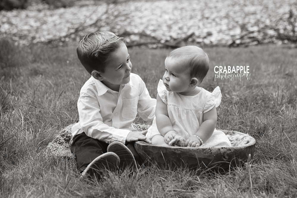 black and white sibling photos boston