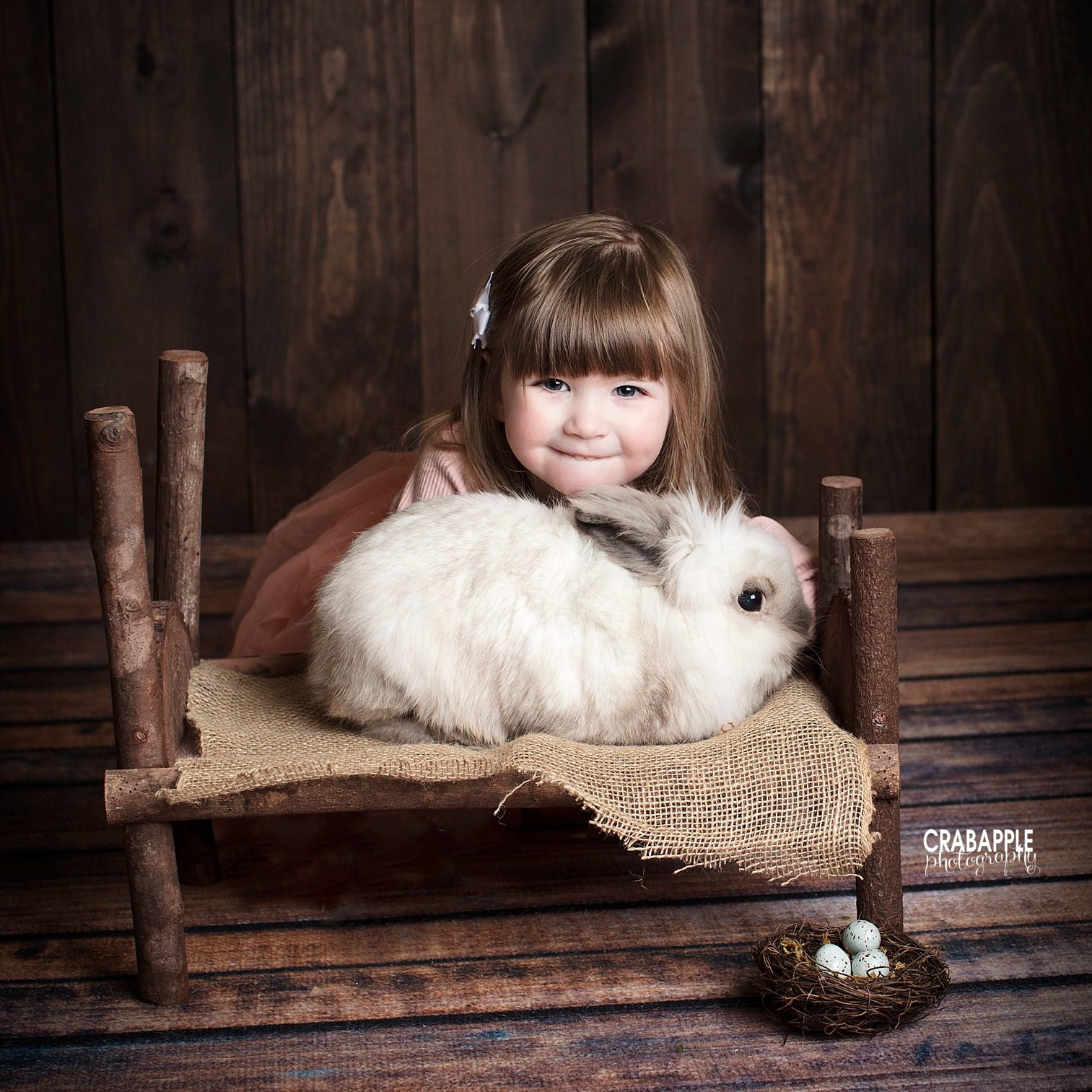 Massachusetts Photographer live bunny rabbit portraits for babies and children