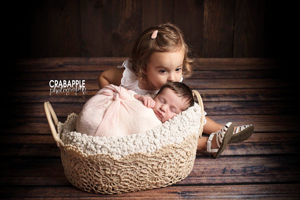 andover ma newborn baby girl photos with sister