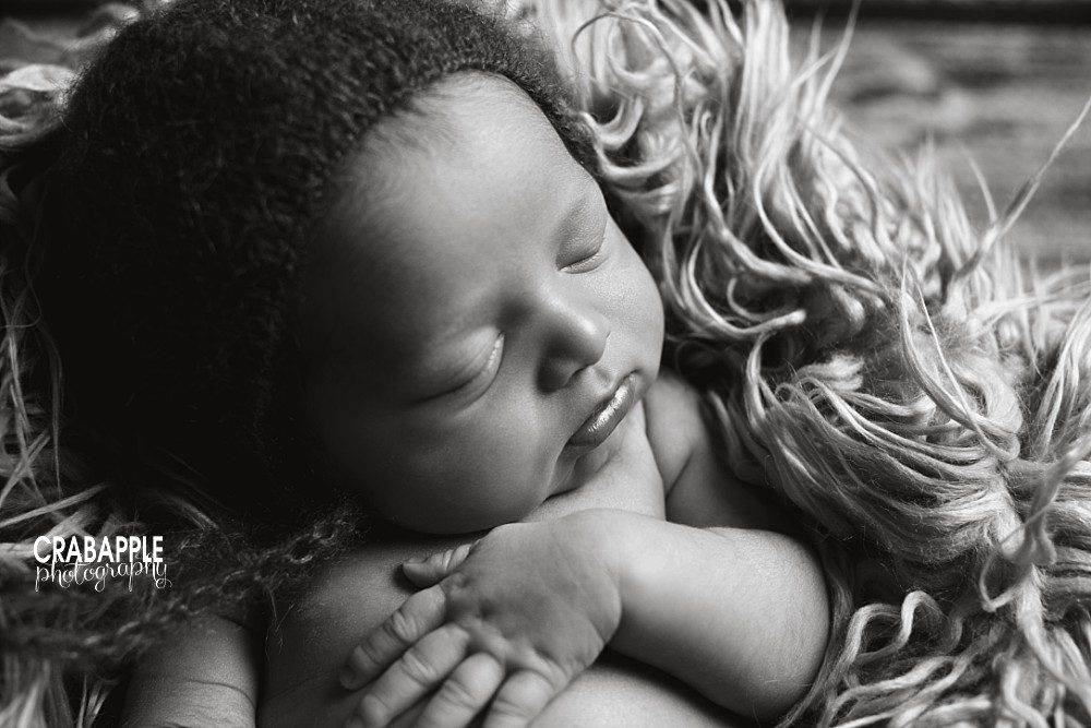 black and white baby photos