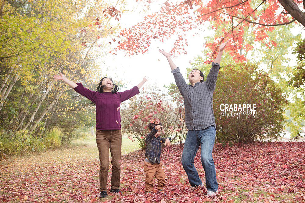 outdoor fall family portraits andover