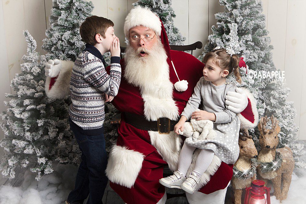 Christmas Portraits with Santa Boston Photographer · Crabapple