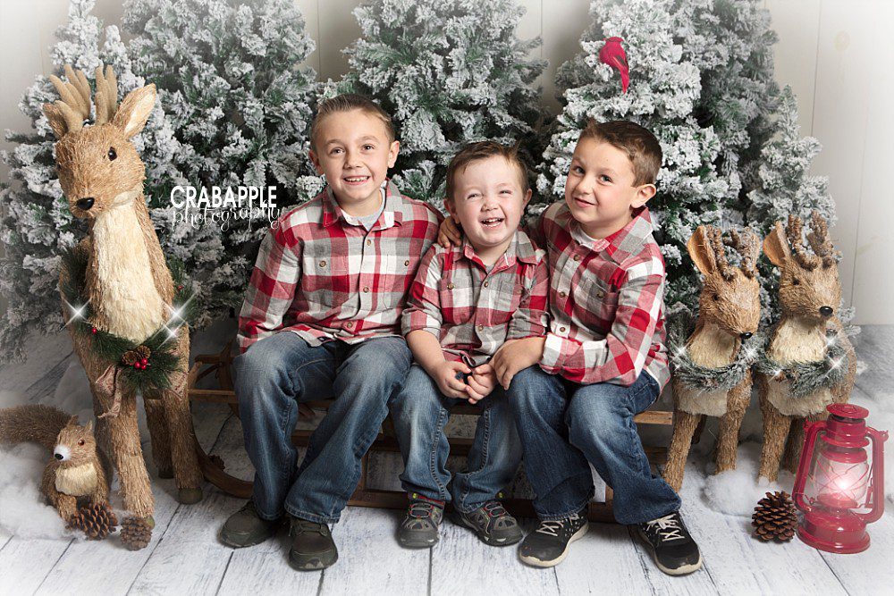 brothers with santa photos