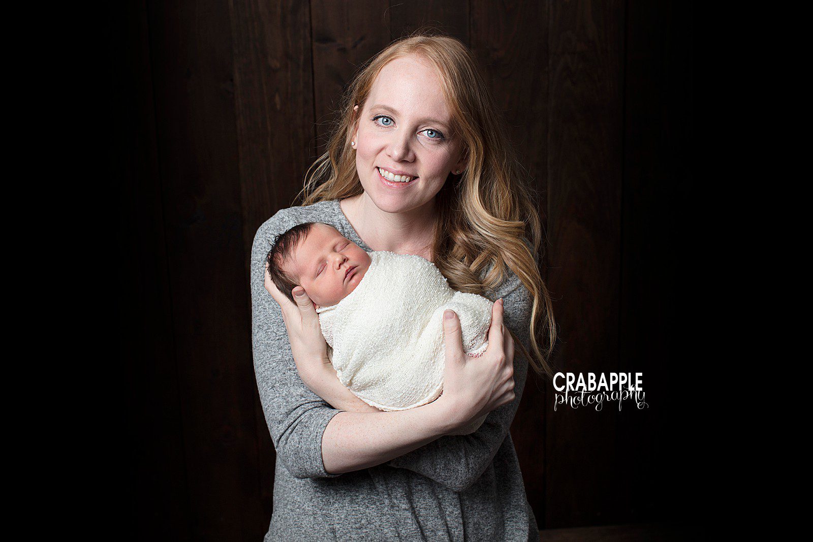boston newborn photo with mom 