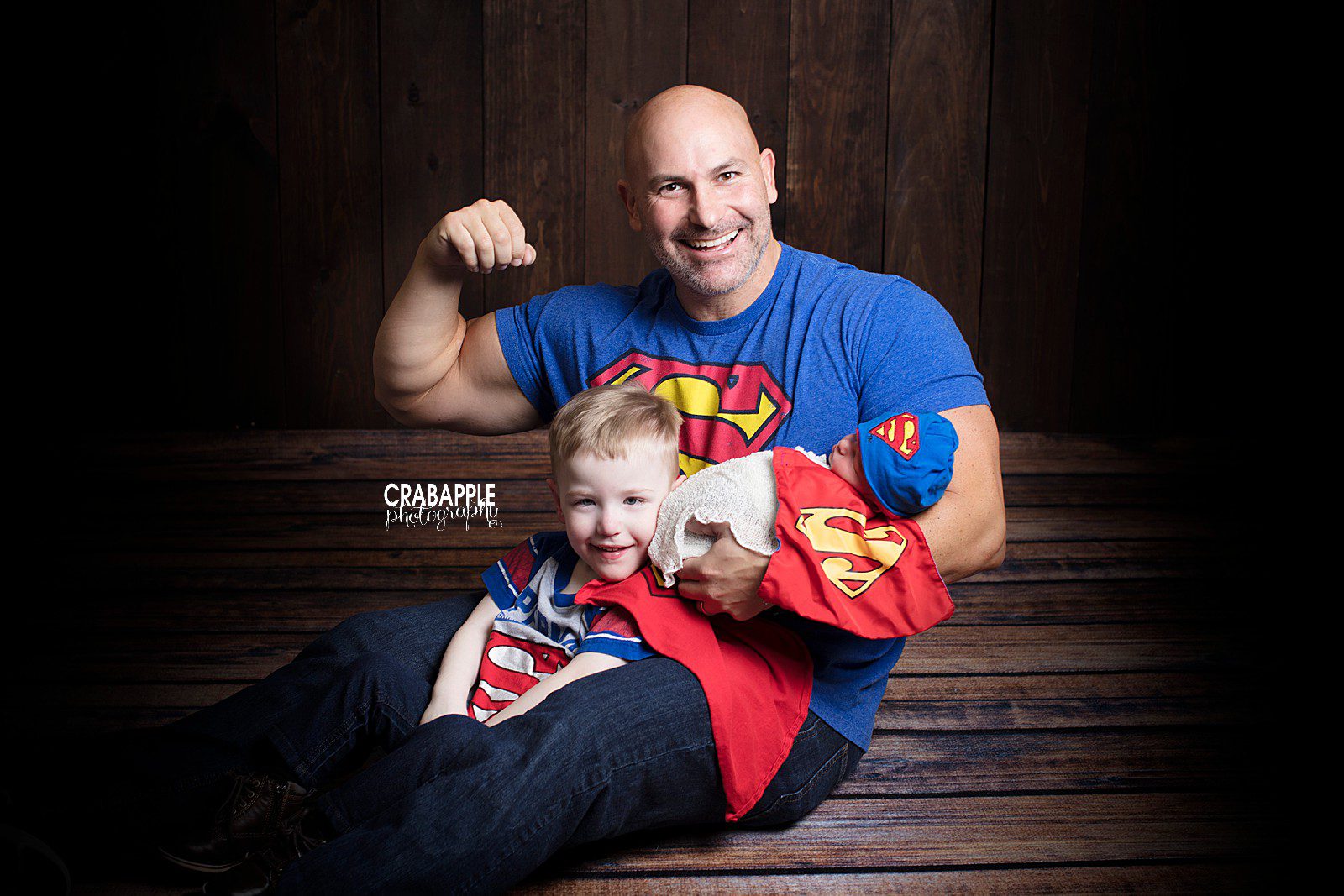 superman themed family photos 