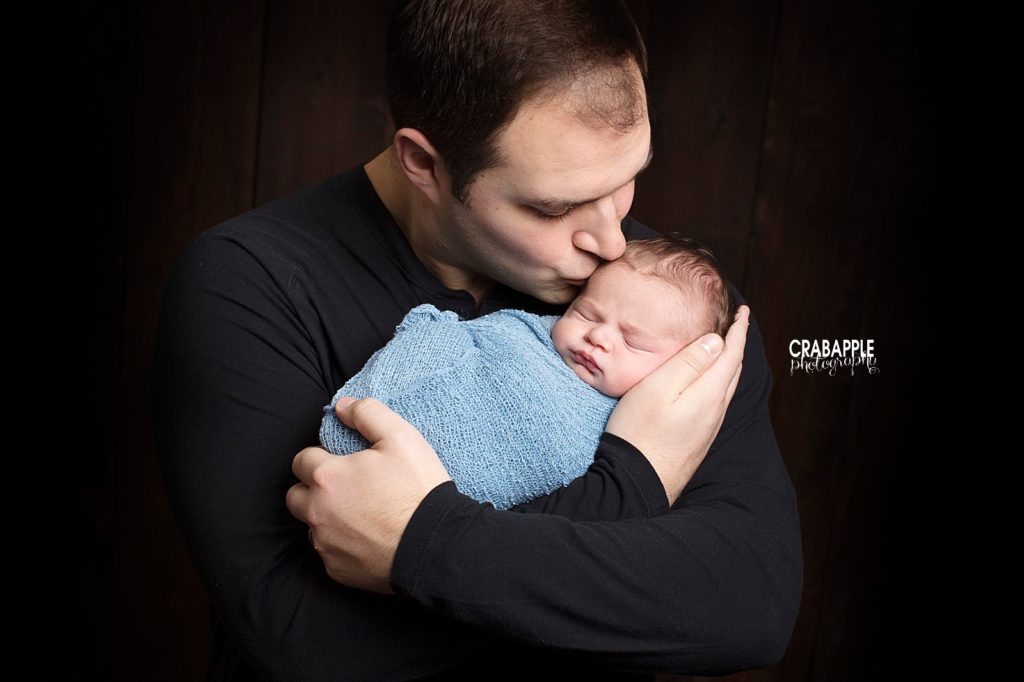 stoneham newborn and dad photo