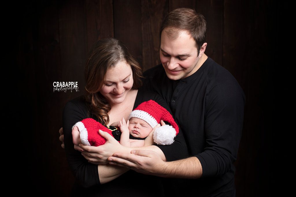 christmas newborn family photos