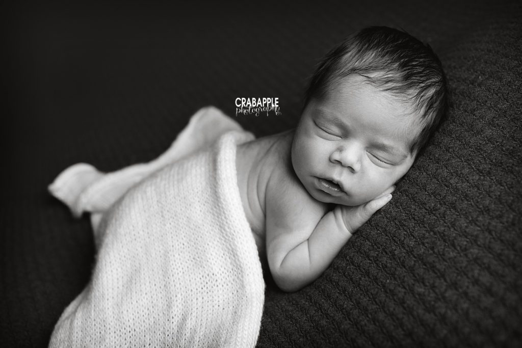 black and white newborn photo andover ma