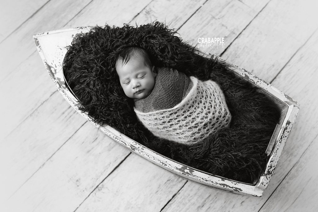 black and white newborn photos boston