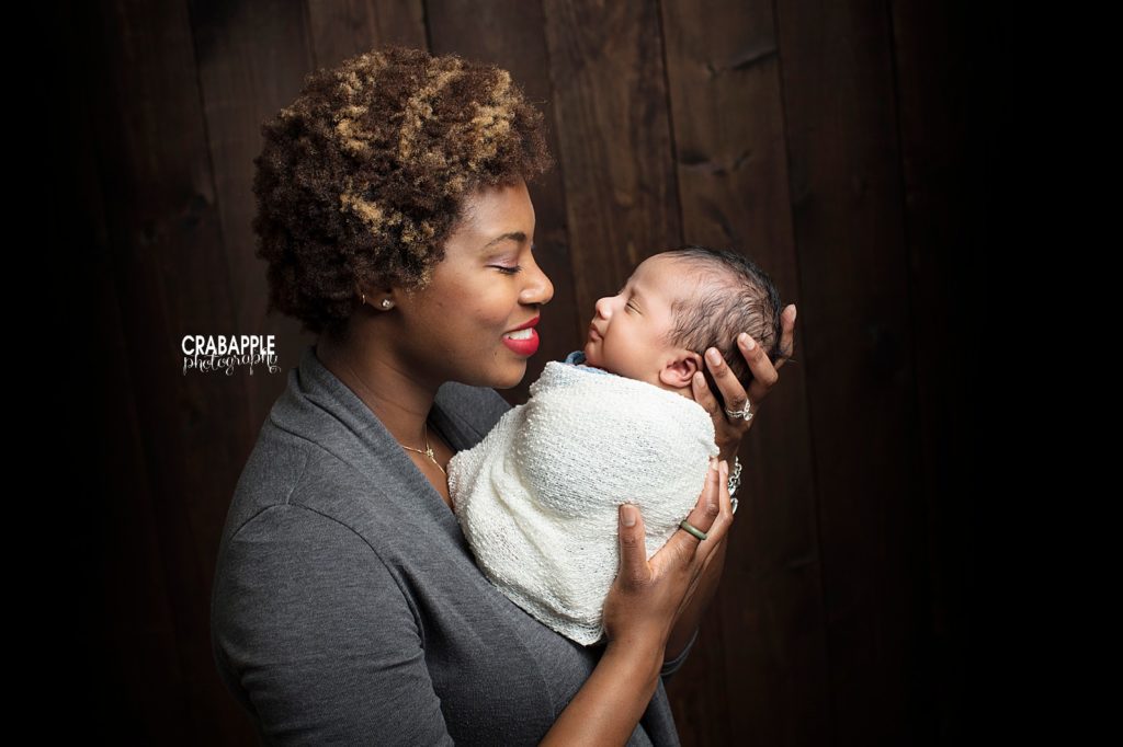baby and mom portrait