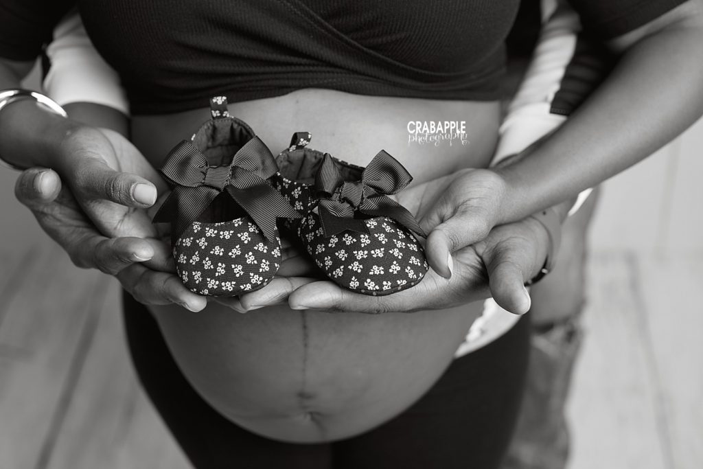 black and white pregnancy portraits boston