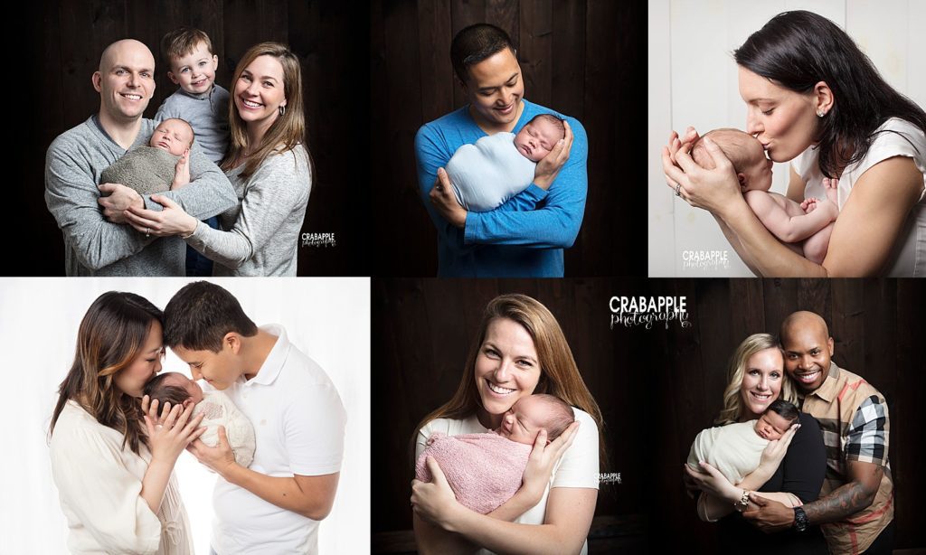 newborn portraits with parent studio photography north shore massachusetts