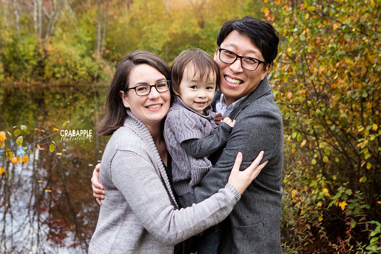 fall family photo styling ideas using gray