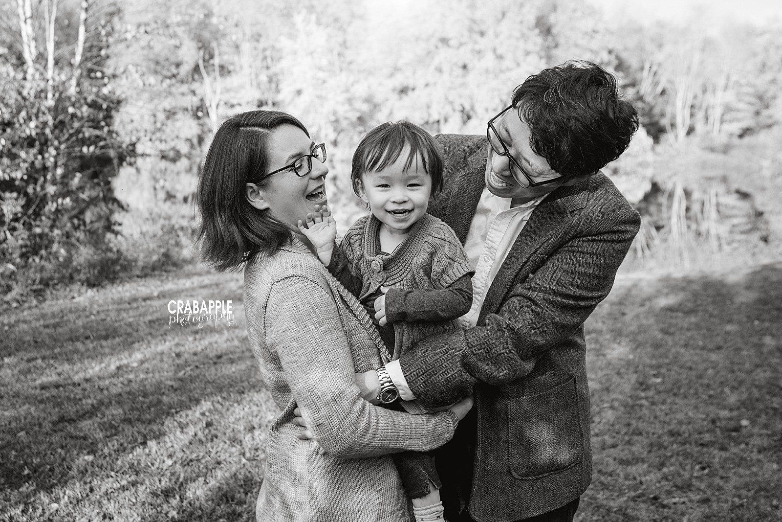 black and white outdoor family photos ma