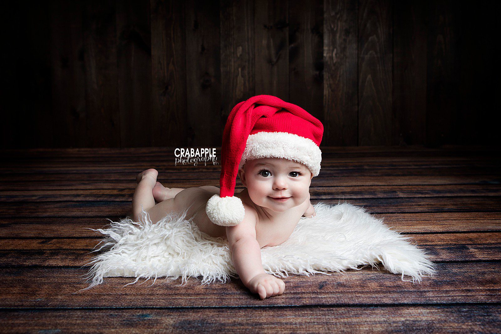 baby with santa hat ma