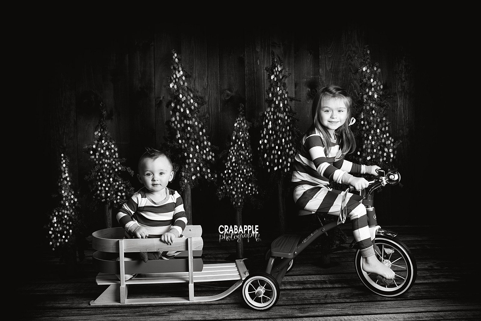 black and white holiday photos