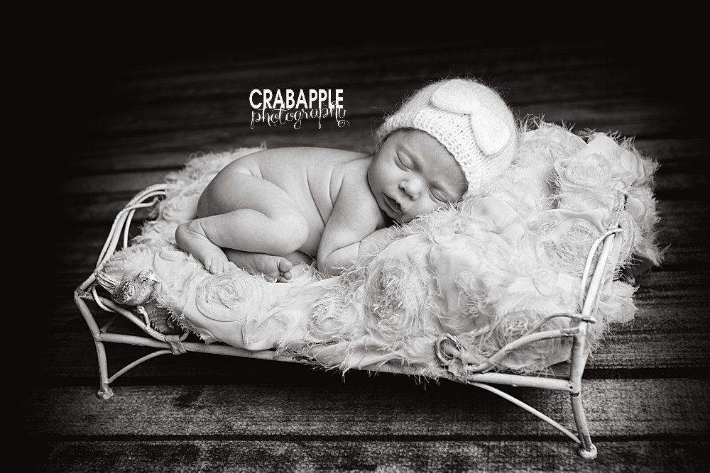 black and white newborn photos 
