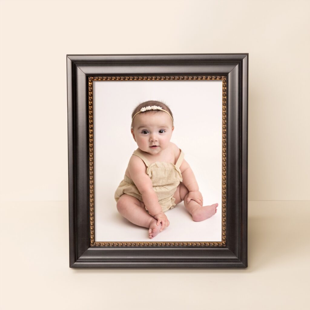Baby photo framed portrait ideas from an Andover MA family photographer