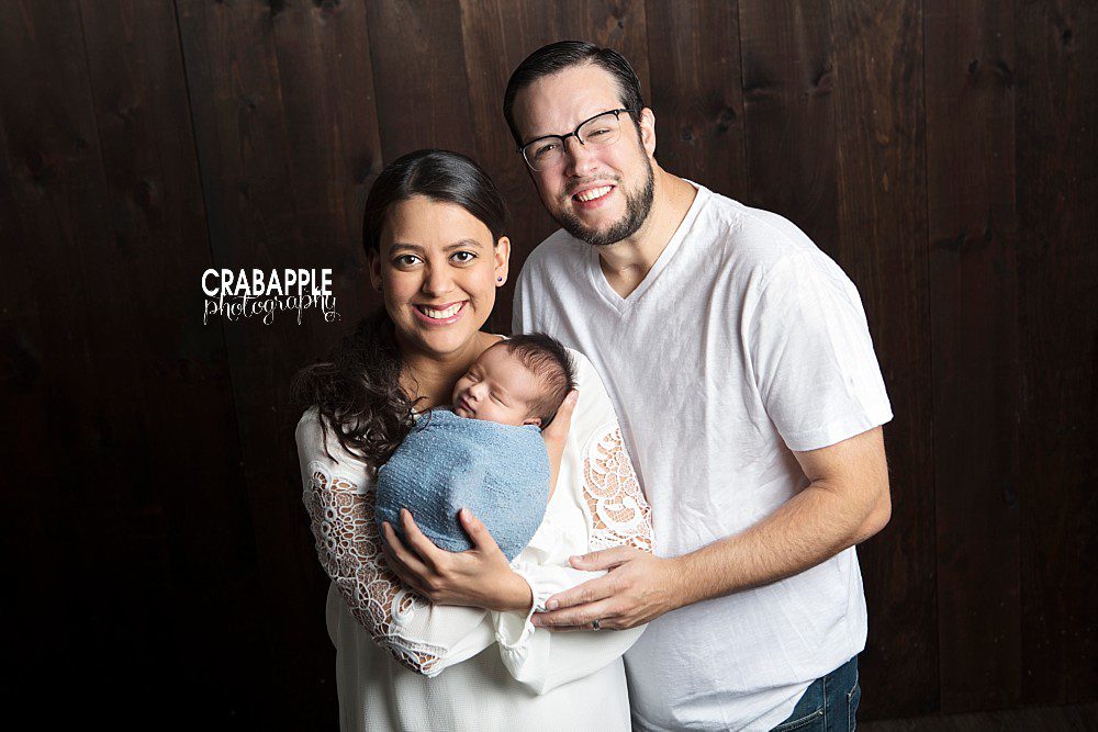 family portraits with newborn baby boy