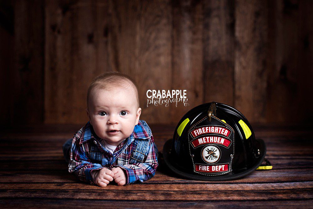 3 month old baby photos fireman