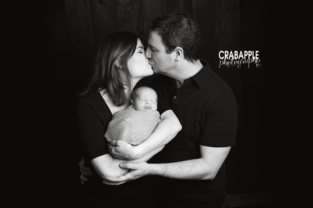 black and white family photos with newborn arlington ma