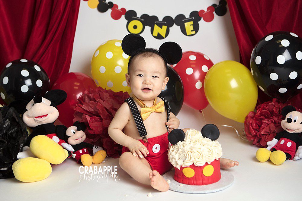 Mickey Mouse Smash Cake Session