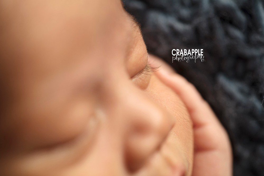 Peabody MA newborn close up detail photos