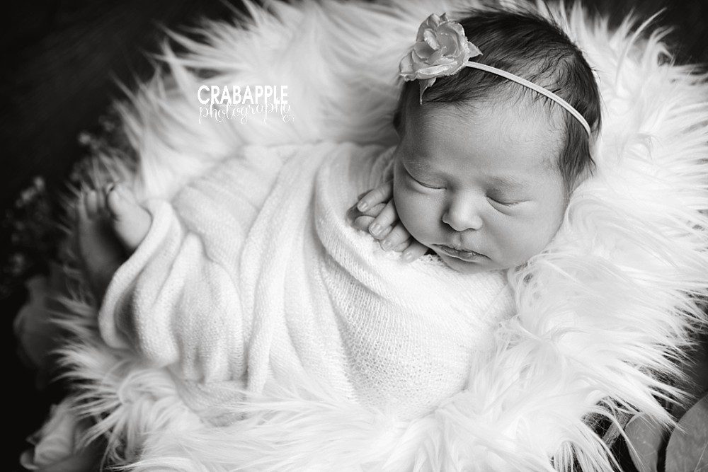 black and white baby portrait ideas