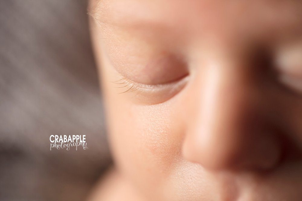 eye lash close up detail photo newborn