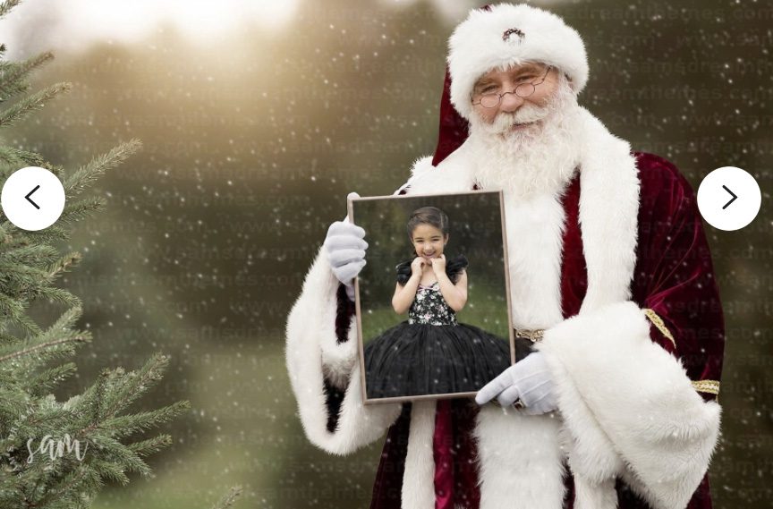 Santa Holding Frame - Digital File Â· Crabapple Photography