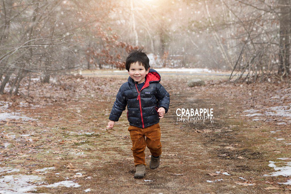 outdoor winter child portraits