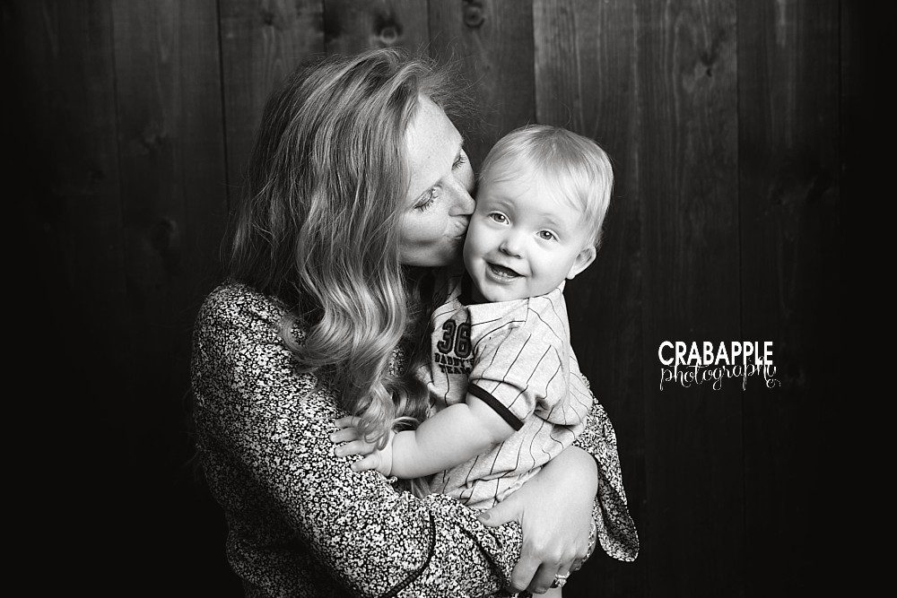 black and white baby portrait photography 