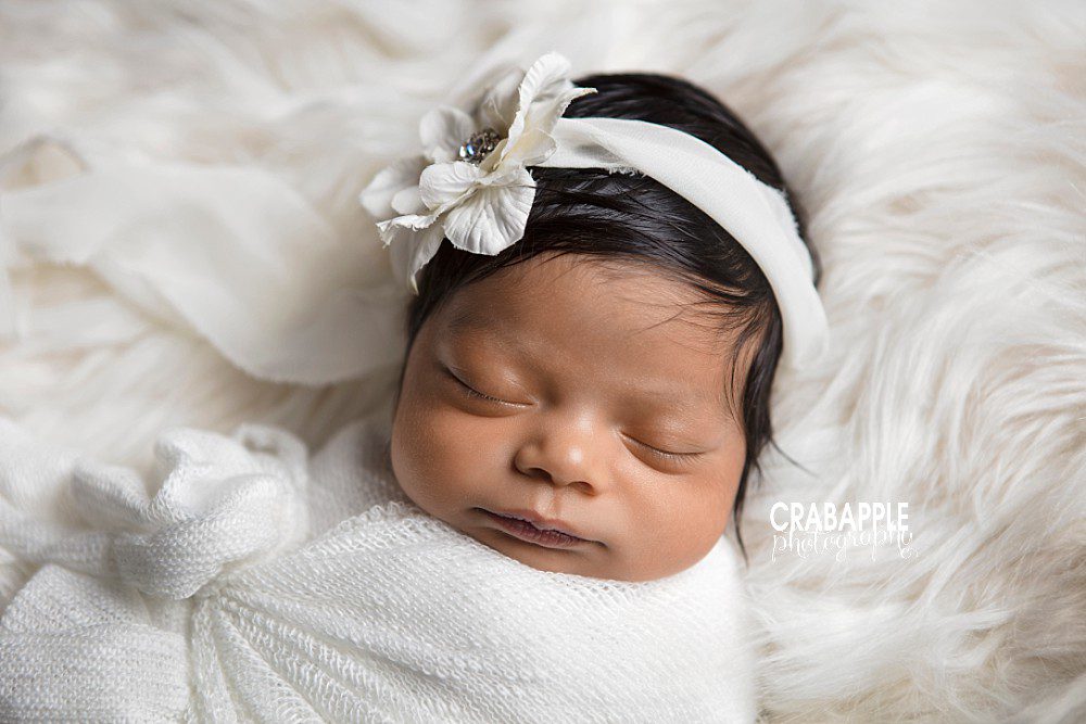 newborn portrait ideas using the color white
