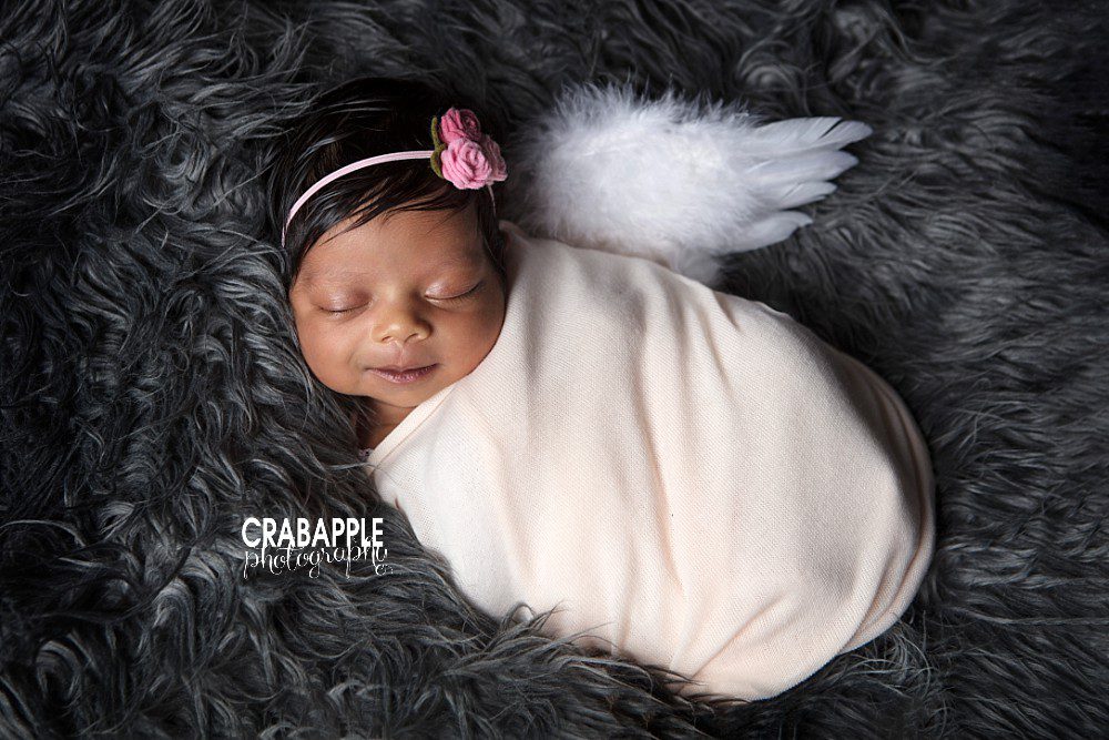 newborn photos with angel wings